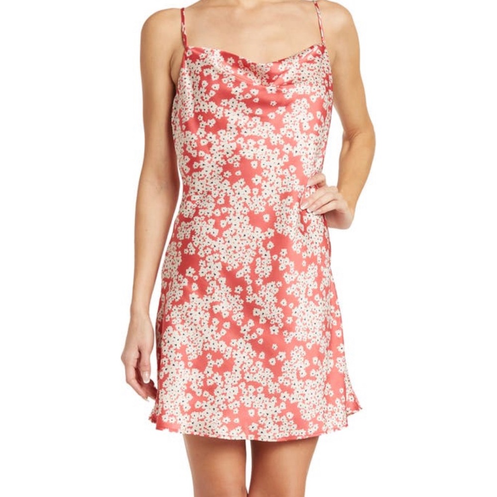 Socialite Satin Cowl Mini Dress